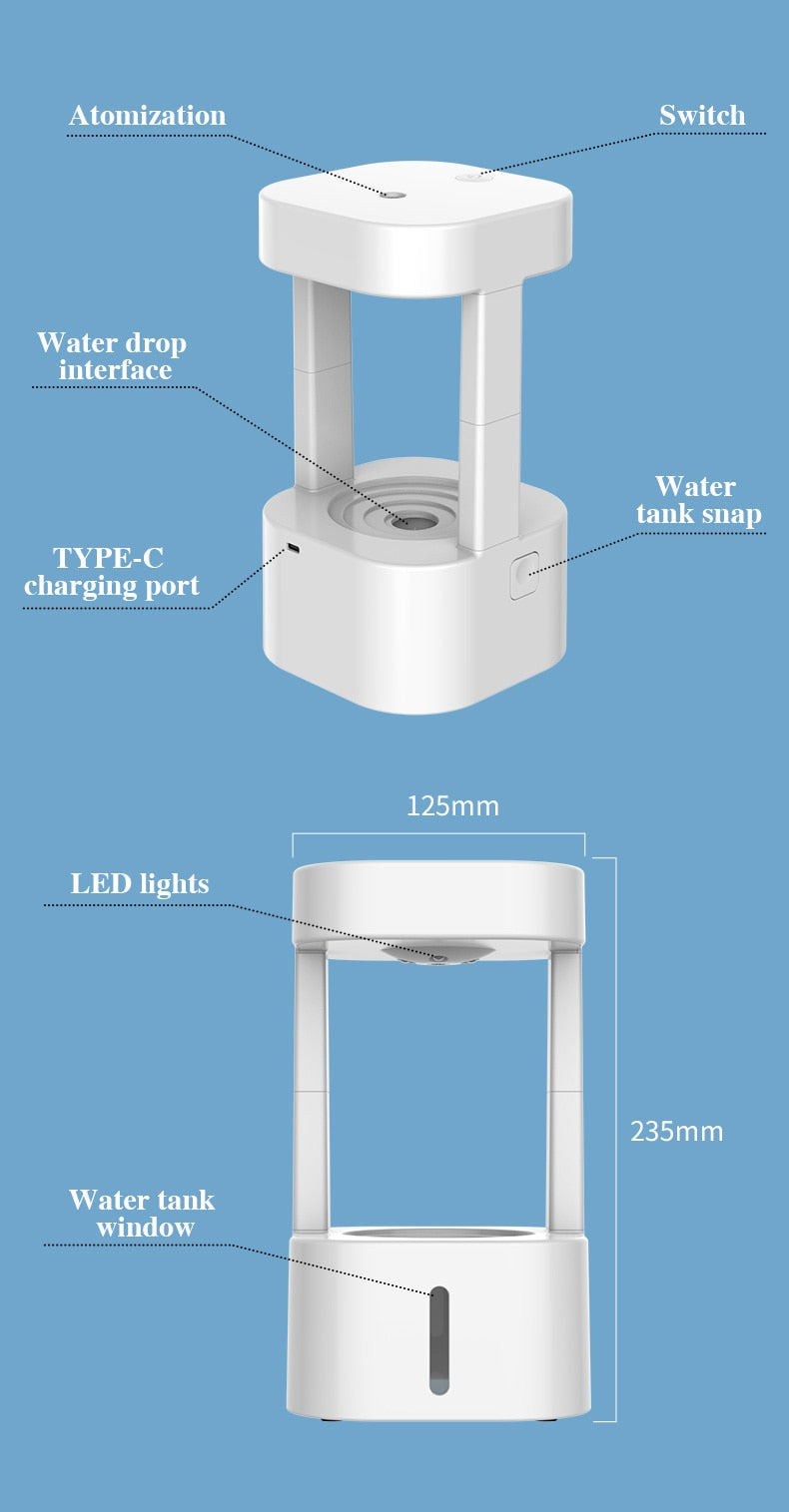 Anti Gravity Humidifier Water Drop